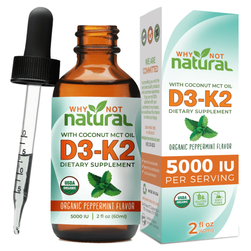 Organic Liquid Vitamin D3 + K2 (MK-7)