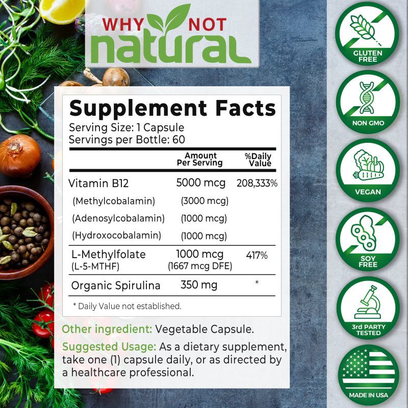 supplement facts b12 caps